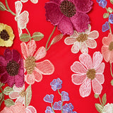 Floral Embroidered Mini Dress