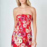 Floral Embroidered Mini Dress