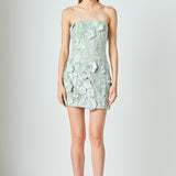Floral Embroidered Mini Dress