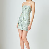 Floral Embroidered Mini Dress