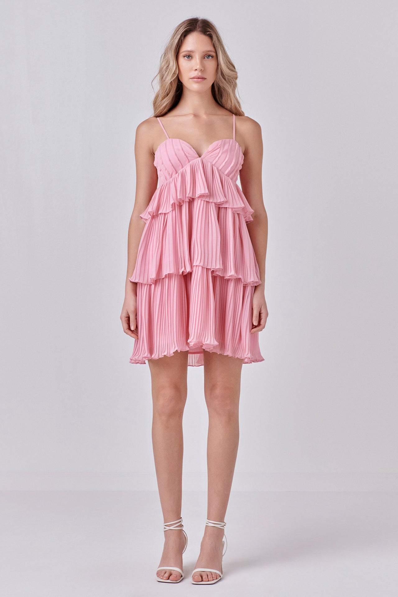 Endless Rose - Chiffon Pleated Corset Mini Dress - Dresses in Women's Clothing available at endlessrose.com