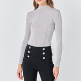 Sheen Stretch Long Sleeve Top