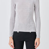 Sheen Stretch Long Sleeve Top