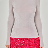 Sheen Stretch Long Sleeve Top