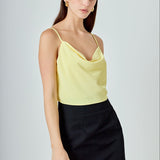 Cowl Neck Cropped Cami