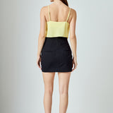 Cowl Neck Cropped Cami