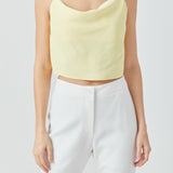 Cowl Neck Cropped Cami