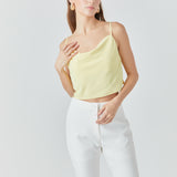 Cowl Neck Cropped Cami