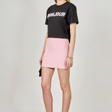 Sequined Embroidered Bonjour Patch Top