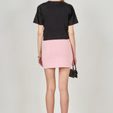 Sequined Embroidered Bonjour Patch Top