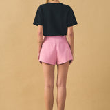 Sequined Embroidered Bonjour Patch Top