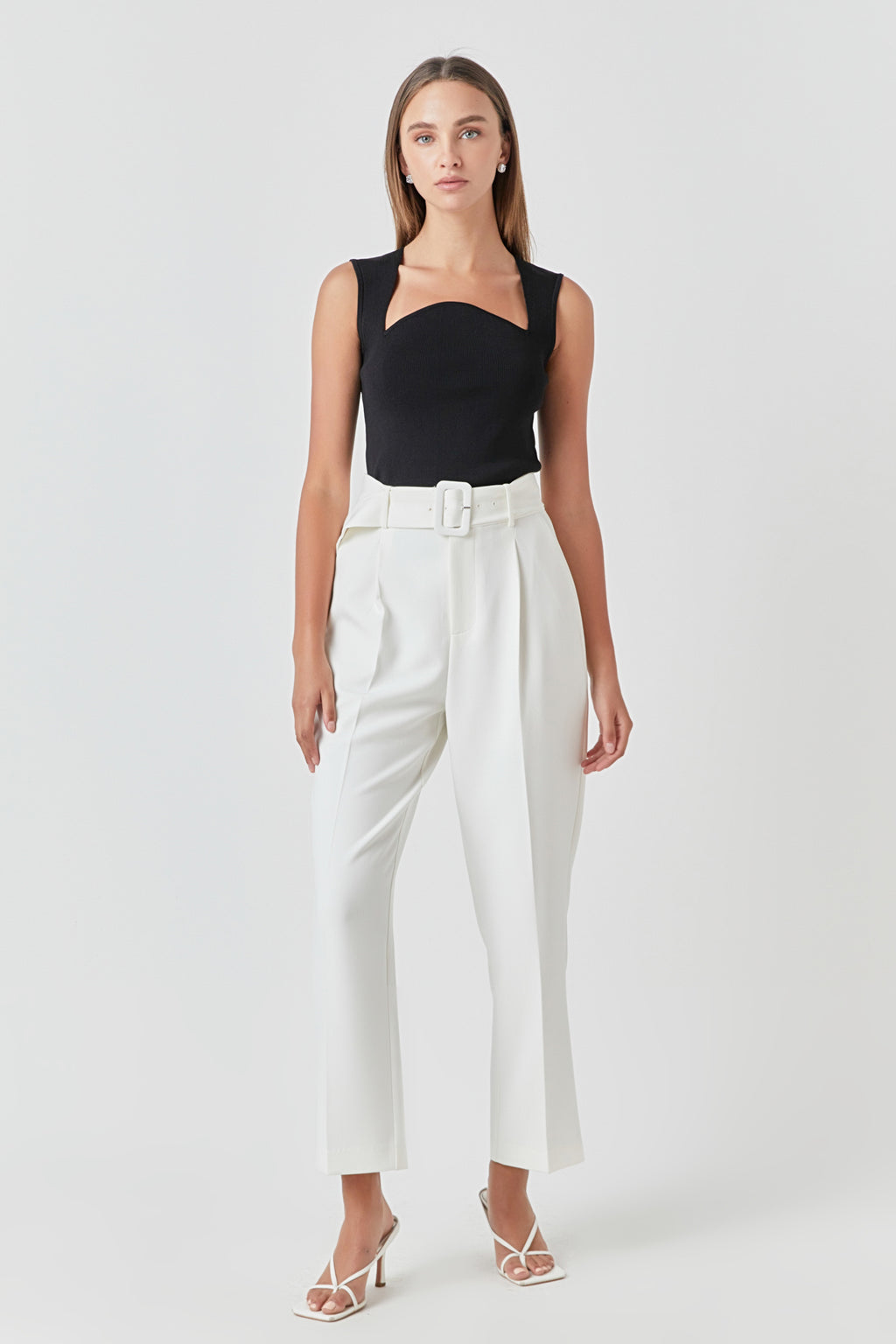 Ribbed Knit Sleeveless Top