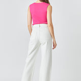 Ribbed Knit Sleeveless Top