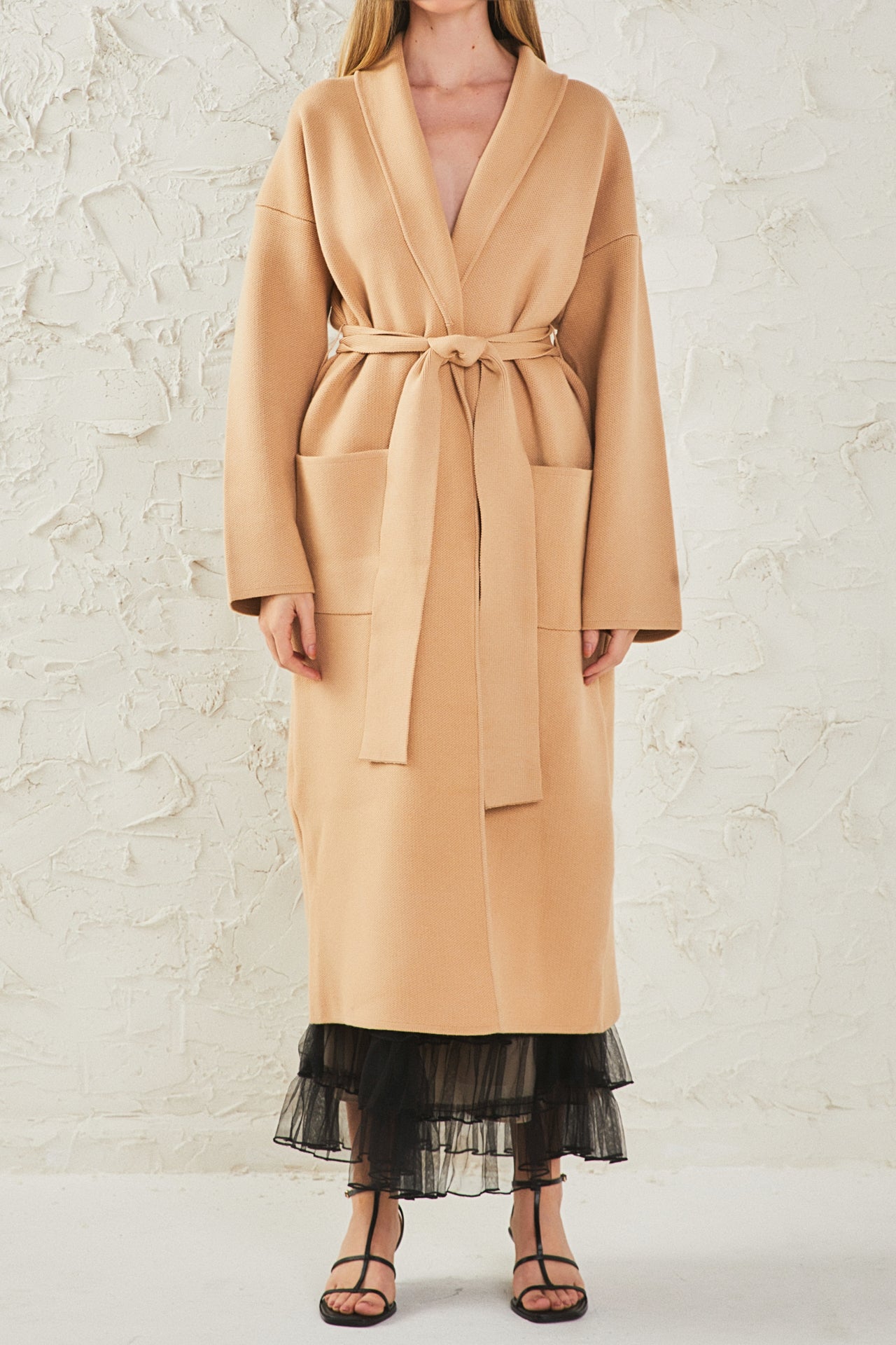 Shawl Collar Oversize Long Cardigan – Endless Rose