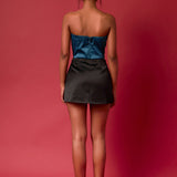 Satin Strapless Curved Bustier