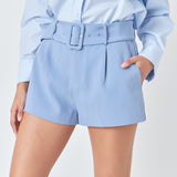 Belted Mini Shorts