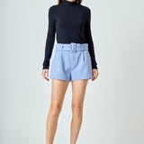 Belted Mini Shorts
