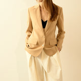 Single Breast 2 Piece Button Blazer