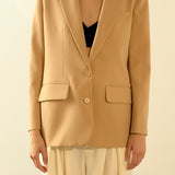 Single Breast 2 Piece Button Blazer