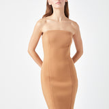 Scuba Strapless Mini Dress