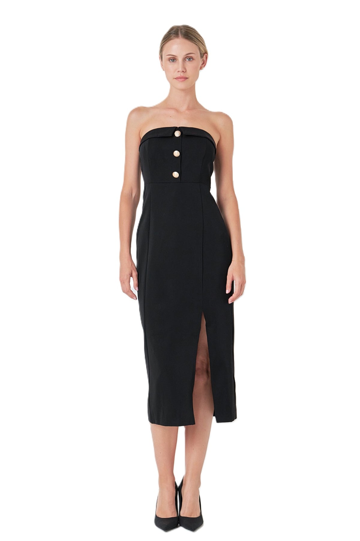 Strapless Midi Dress