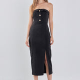 Strapless Midi Dress