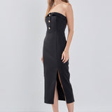 Strapless Midi Dress