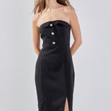 Strapless Midi Dress