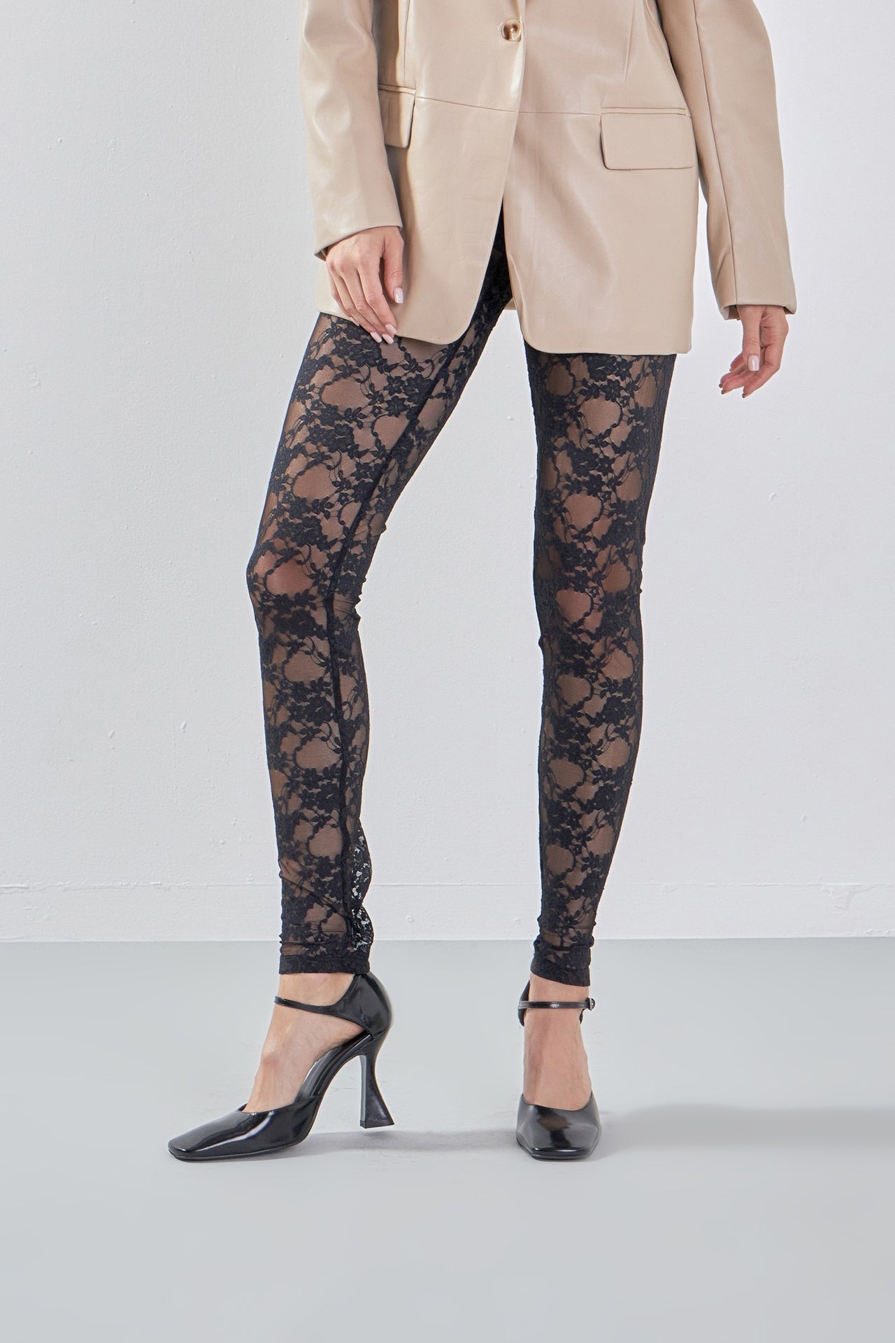 Endless Rose - Floral Lace Leggings Black / XS Endless Rose - Floral Lace Leggings Black / XS