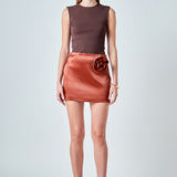 Corsage Trim Mini Skirt