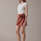 Corsage Trim Mini Skirt