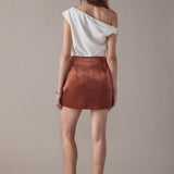 Corsage Trim Mini Skirt