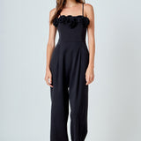 Flower Trim Jumpsuit