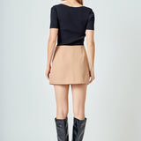 Ribbed Short Sleeve Top