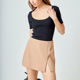 Ribbed Short Sleeve Top