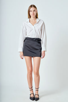 Premium Corsage Mini Tie Skort