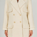 Tweed Fringe Double Breast Coat