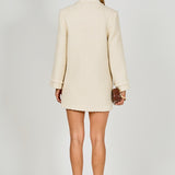 Tweed Fringe Double Breast Coat