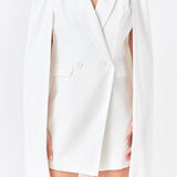 Caped Blazer Romper