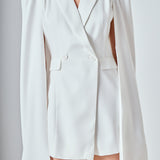 Caped Blazer Romper