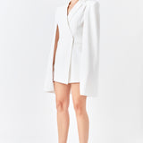 Caped Blazer Romper