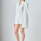 Caped Blazer Romper