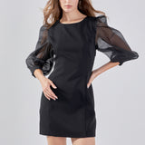Organza Blouson Mini Dress