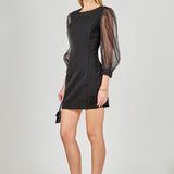 Organza Blouson Mini Dress