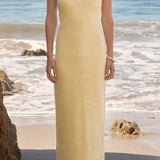 Strapless Sequined Maxi Dress