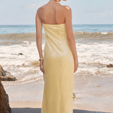 Strapless Sequined Maxi Dress