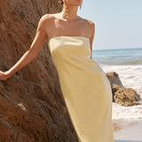 Strapless Sequined Maxi Dress