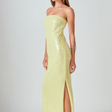 Strapless Sequins Maxi Dress