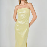 Strapless Sequined Maxi Dress