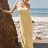 Strapless Sequined Maxi Dress